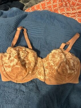 Soma Lace Underwire Bra in Tan Women Intimates